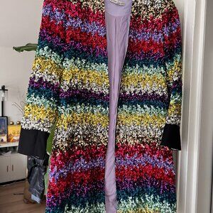 Alice Olivia Sequin Multicolor Bomber Jacket Blazer